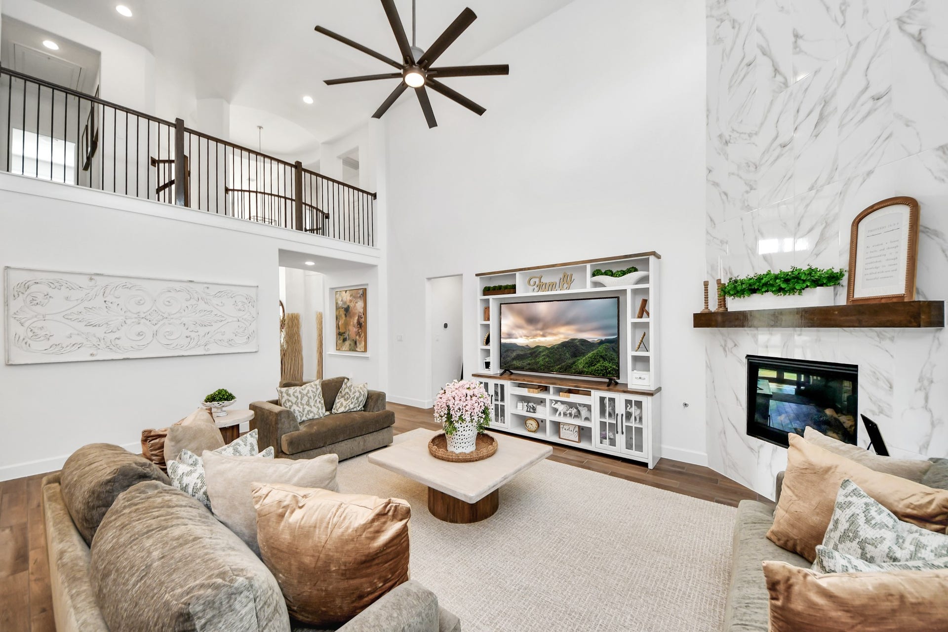 Living Room with Fireplace