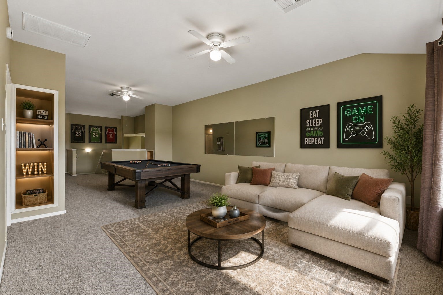5406 Gate Canyon Court, Spring, TX 77373 Game room virtually staged
