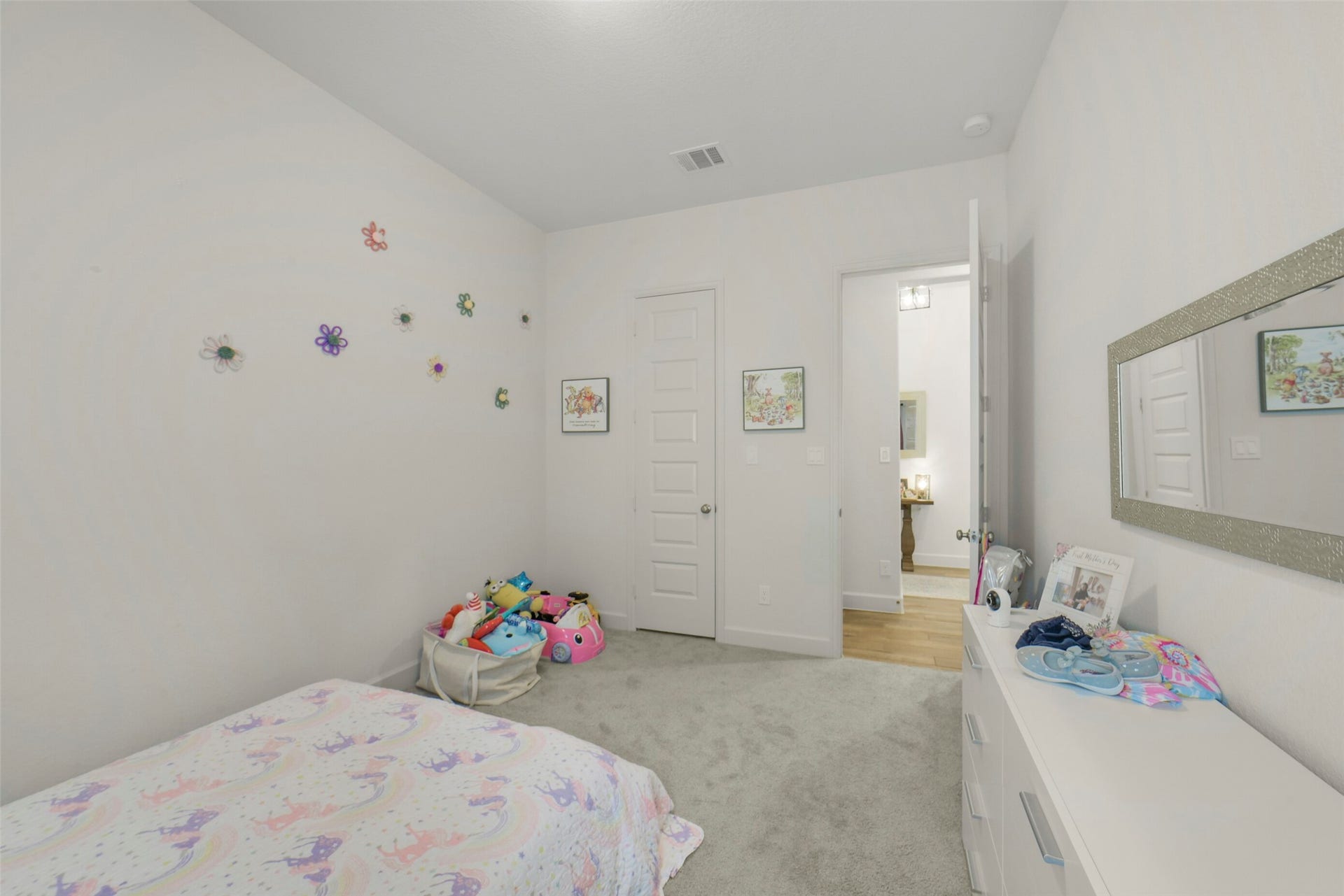Versatile fourth bedroom can easily function as a nursery, gym, or hobby room.