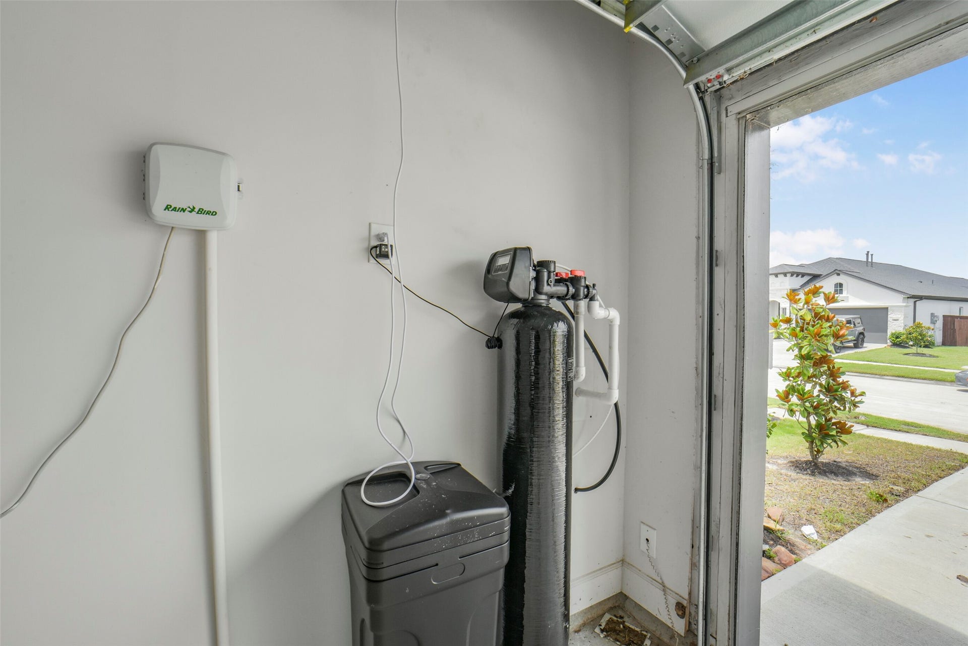 Whole home water softener and filtration system plus automatic irrigation controls add convenience and efficiency.