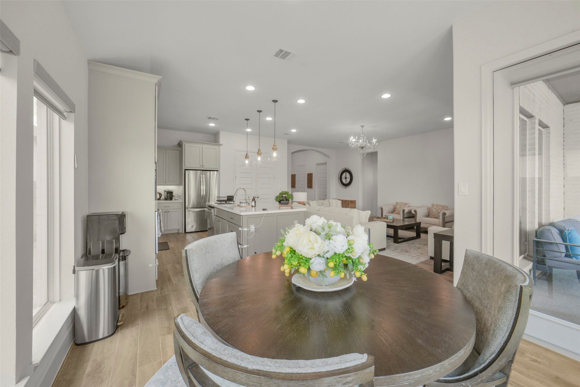 Elegant breakfast space with easy access to the kitchen.