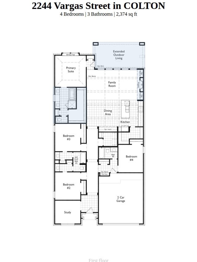 2244 Vargas Street, Montgomery, TX 77316 Spec Floorplan