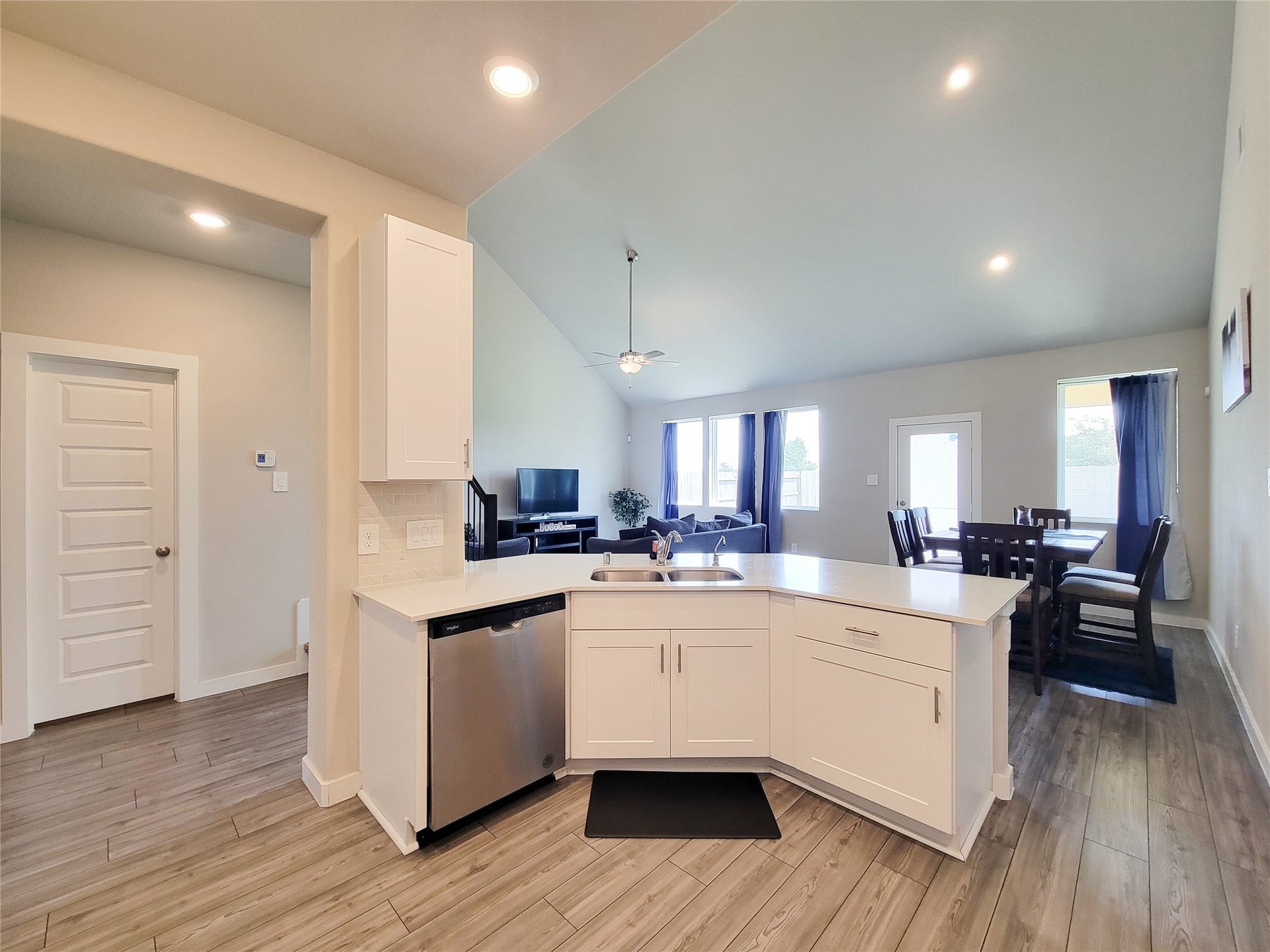 10843 Bodie Hills Drive, Rosharon, TX 77583 Kitchen sink facing the open and spacious living areas