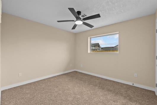 11007 Green Arbor Drive, Houston, TX 77089 Bedroom #3 with new carpets, ceiling fans, and large windows for natural light.