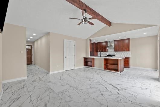 11007 Green Arbor Drive, Houston, TX 77089 open concept living area also views down foyer to front door.
