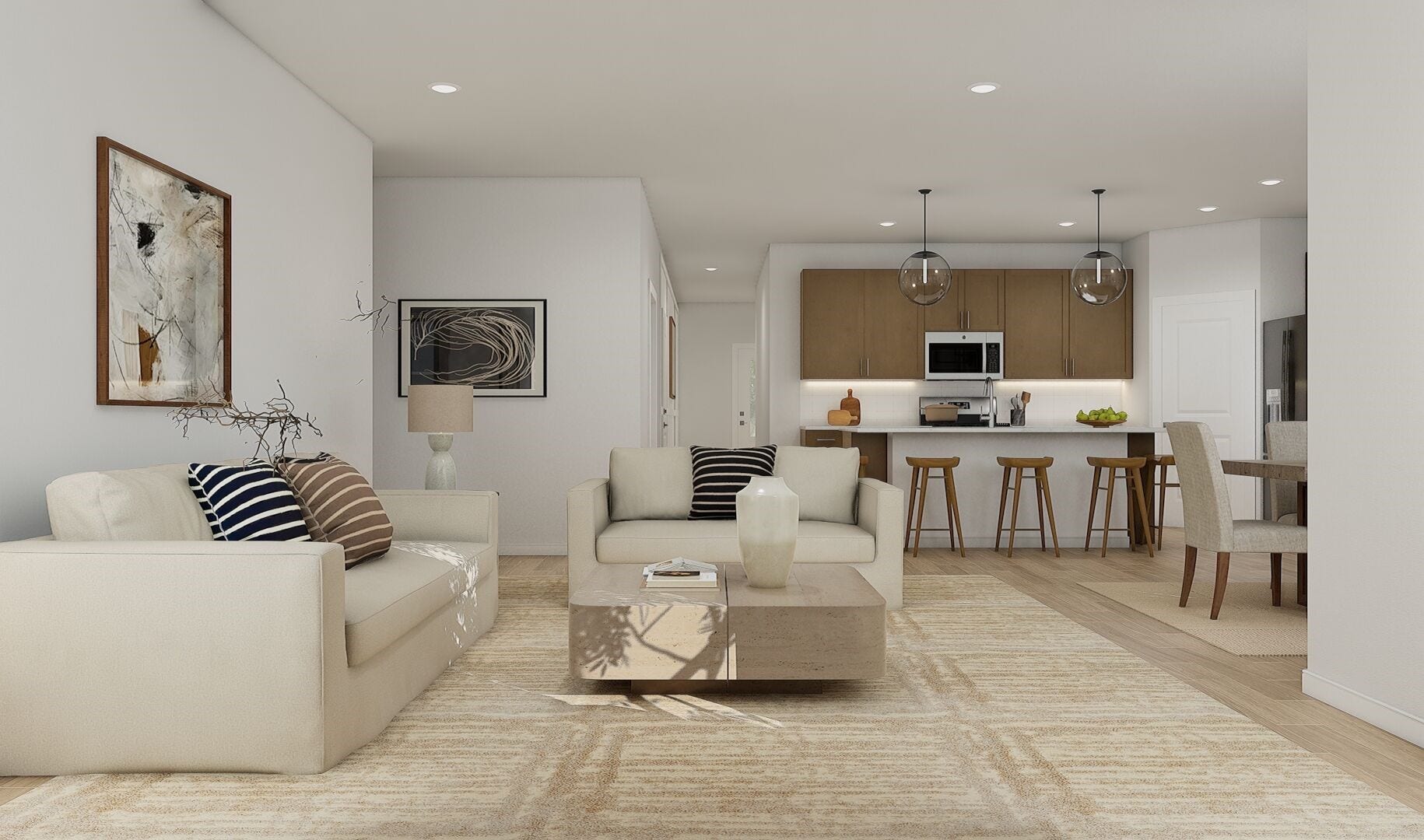 30598 Johnson Alley, Magnolia, TX 77355 Bright and airy living area (*Artist rendering used for illustration purposes only.)
