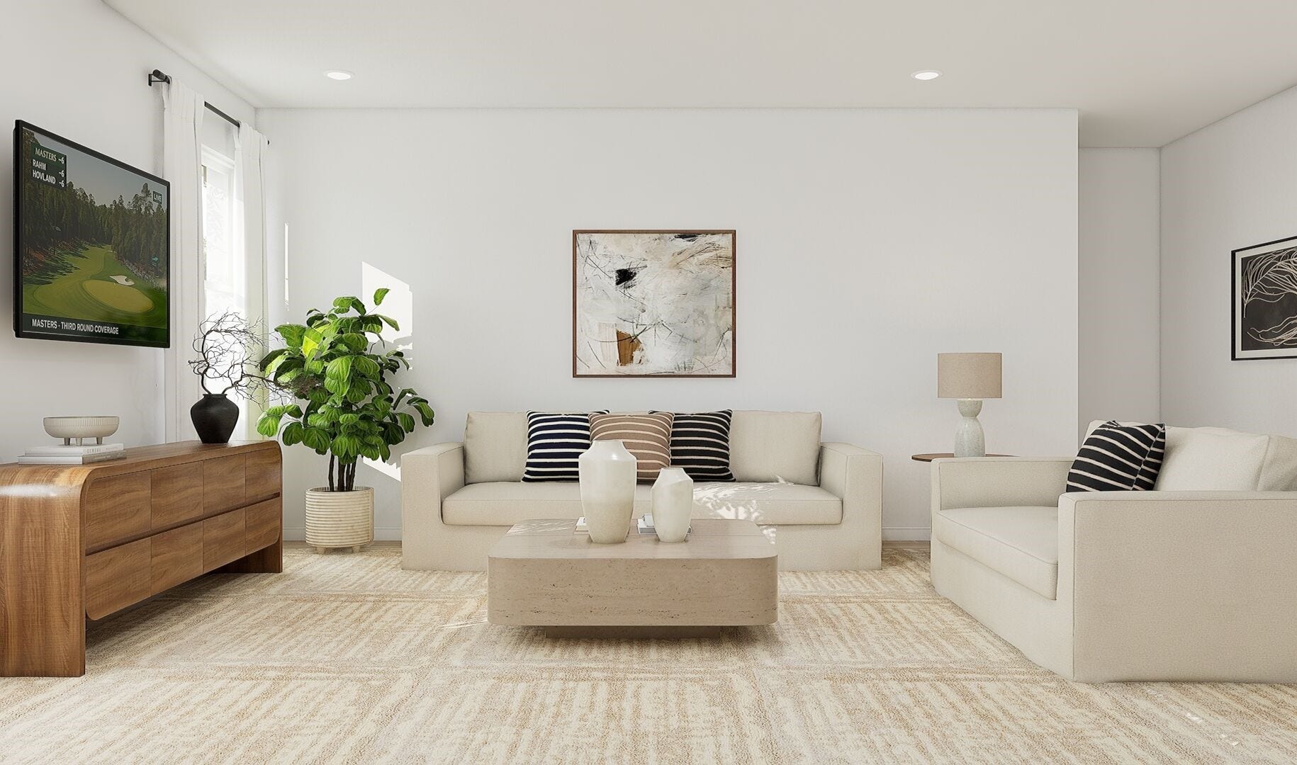 30598 Johnson Alley, Magnolia, TX 77355 Open great room (*Artist rendering used for illustration purposes only.)