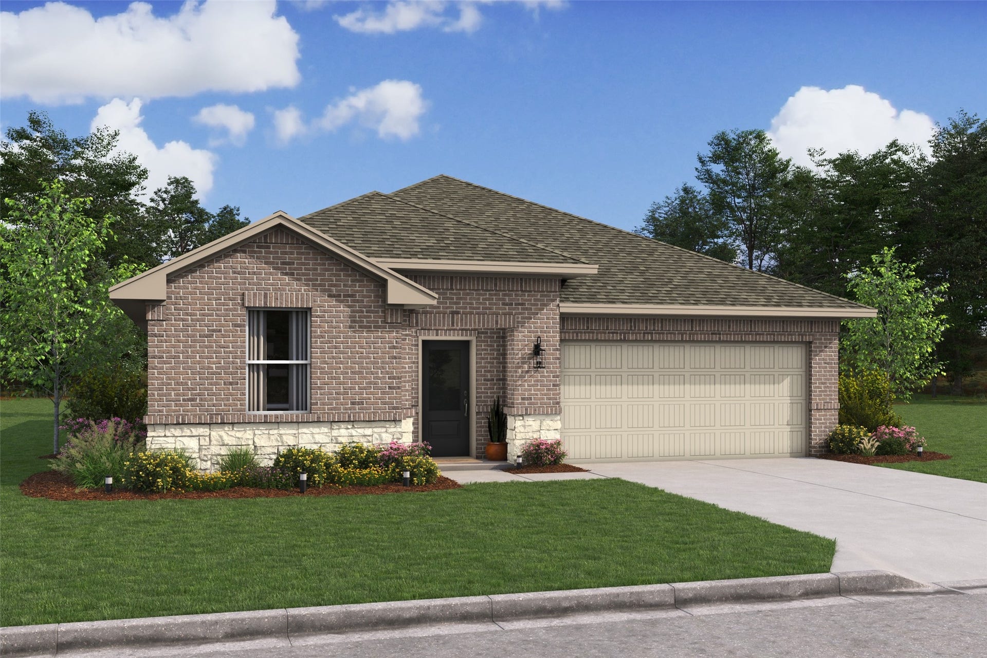 30598 Johnson Alley, Magnolia, TX 77355 Charming Daffodil IV design by K. Hovnanian Homes in elevation QA built in Glen Oaks.