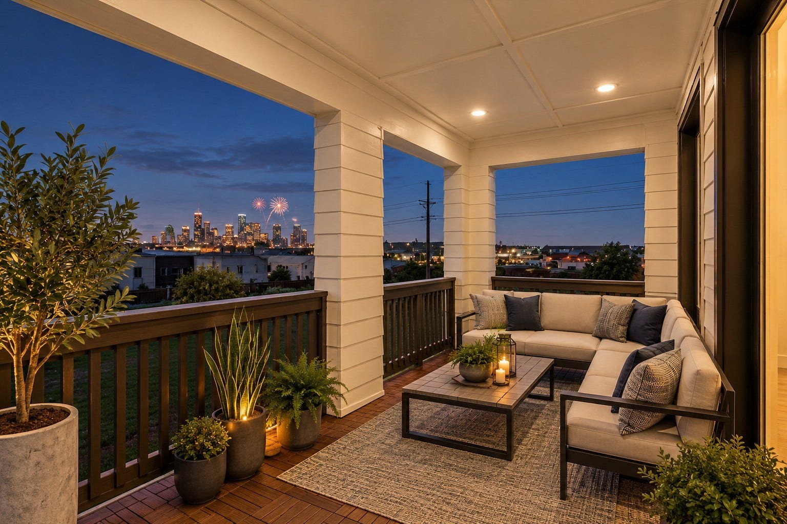 downtown open views from rooftop terrace-no one can build behind the house