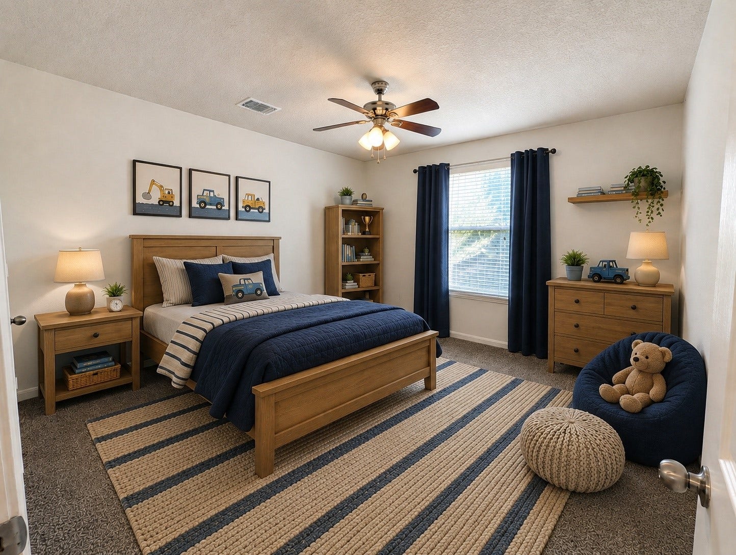 2019 Briar Grove Drive, Conroe, TX 77301 Designed to inspire, this secondary bedroom has been virtually staged to highlight its versatility, functional layout, and comfortable living potential.