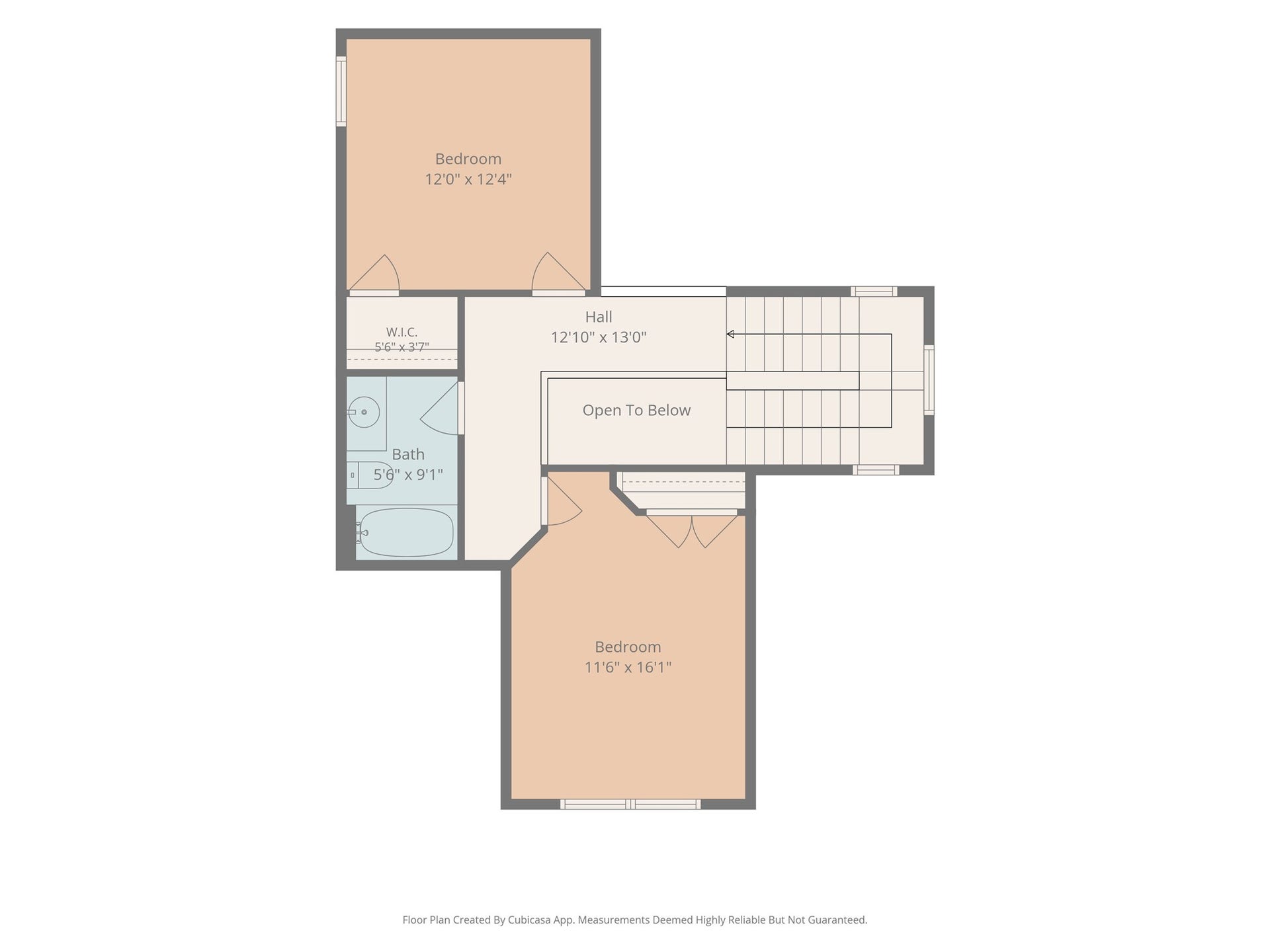 Second-floor layout offers two additional bedrooms, a full bathroom and a spacious landing overlooking the foyer below.