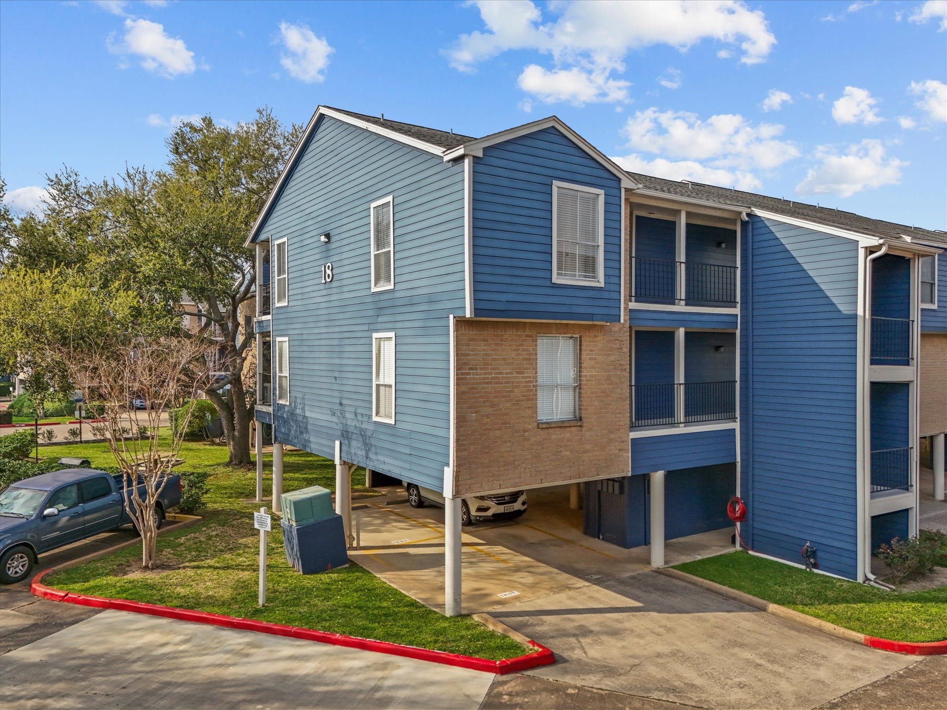 18519 Egret Bay Boulevard, #1802, Webster, TX 77058 This home sits on a corner location with double parking spots with a storage room.