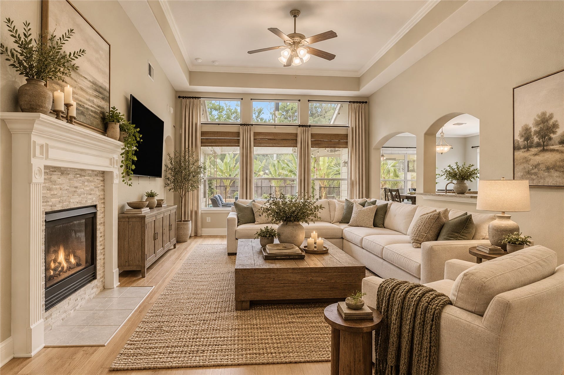 3503 Kent Knoll, Missouri City, TX 77459 Living room virtually staged