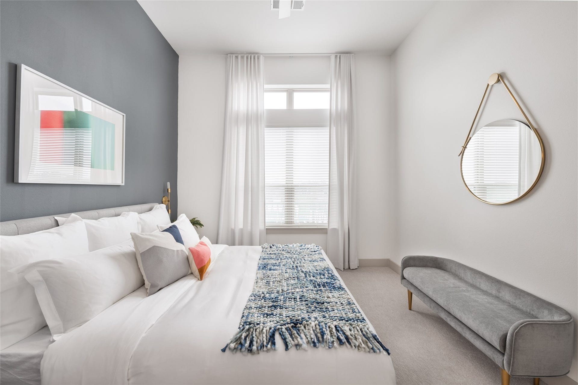 180 Malone Street, #2203, Houston, TX 77007 Bright, peaceful, and wonderfully versatile. This inviting second bedroom offers a lovely setting for overnight guests, a beautifully appointed personal retreat or a comfortable space to make entirely your own.