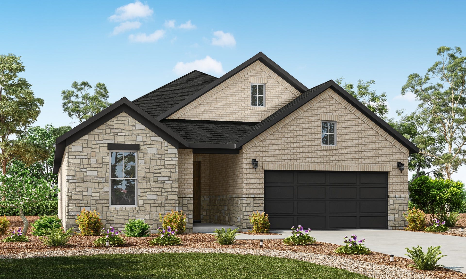 Artist rendering of the home exterior currently under construction. Design elements, colors, and features are conceptual and may vary from the finished product