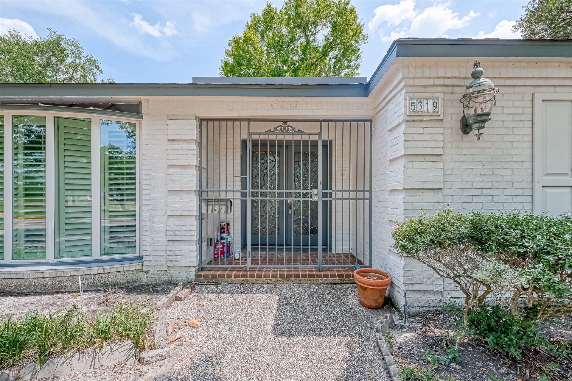 Gated front entrance