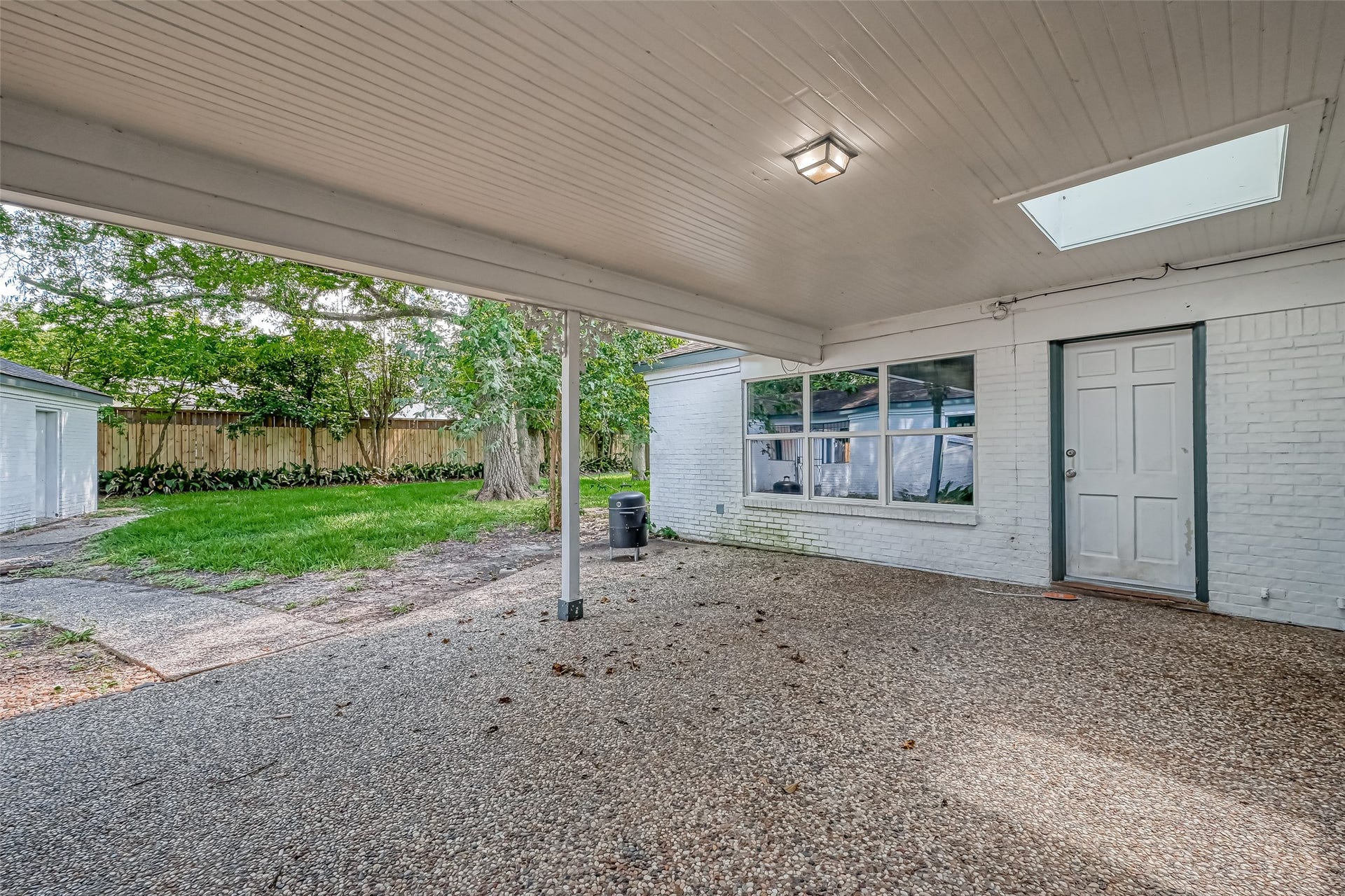 Covered back patio