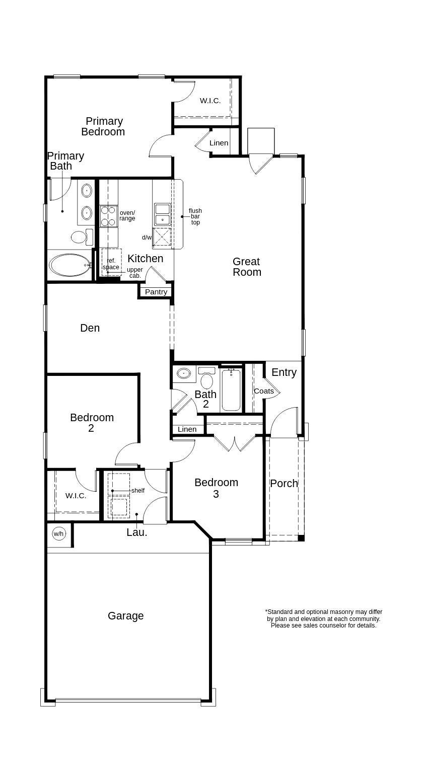 640 Appaloosa Meadow Drive, Magnolia, TX 77354 This floor plan features 3 bedrooms, 2 full baths, and over 1,300 square feet of living space.