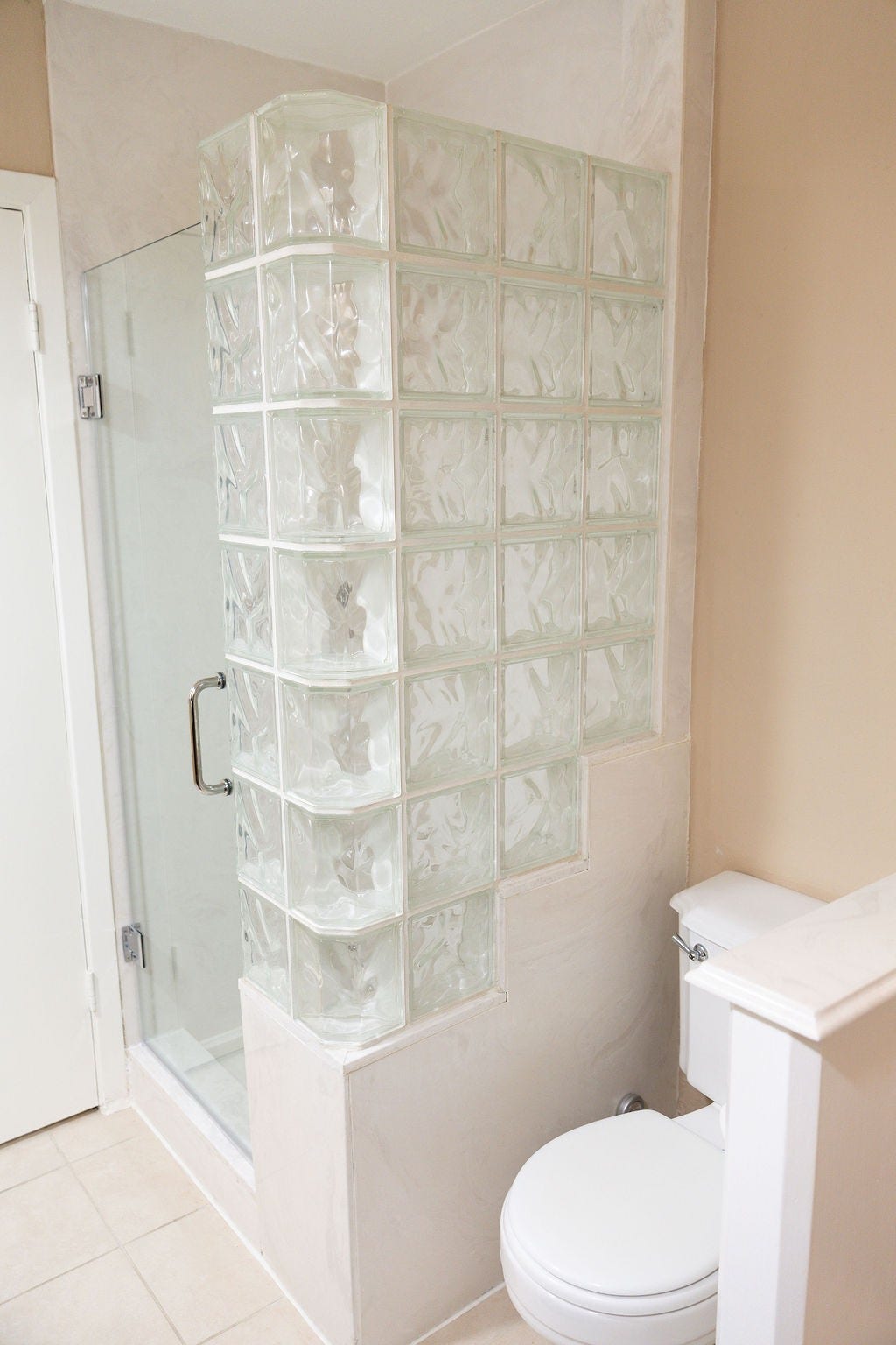 1314 Laurel Street, La Marque, TX 77568 The downstairs bathroom features a spacious walk-in shower with plenty of elbow room, providing both comfort and style. Thoughtfully designed, it offers a modern, open feel that's perfect for guests or everyday use.