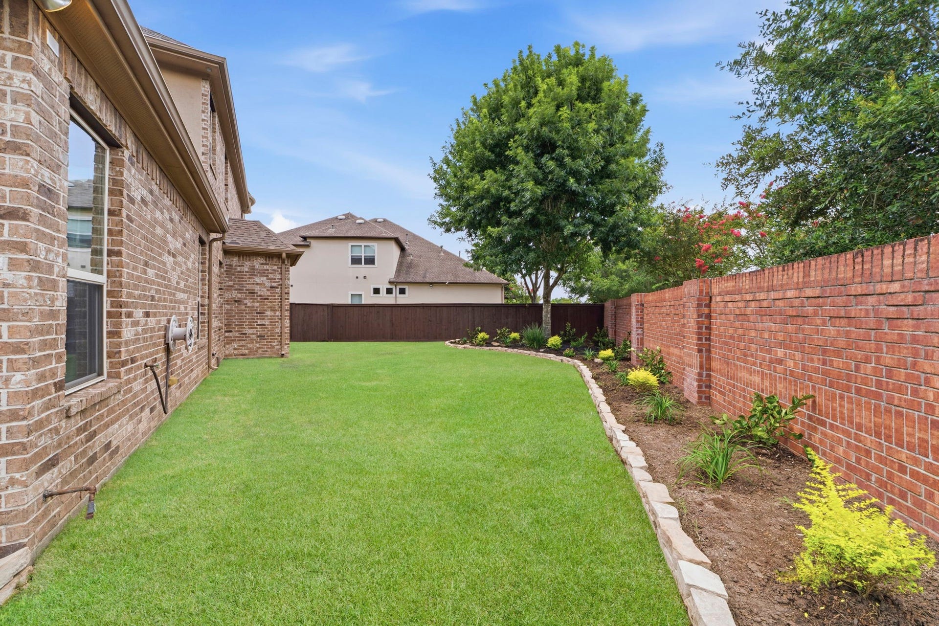 Extra side yard for activities!