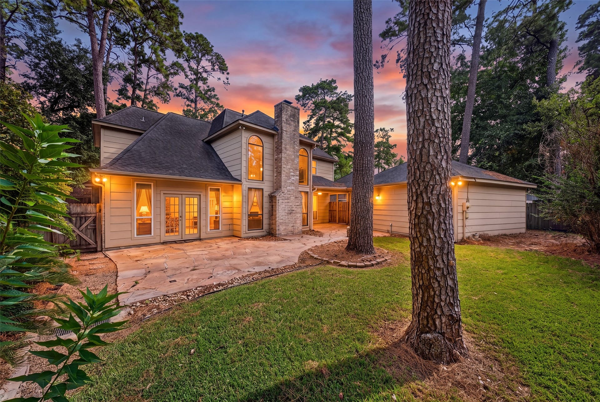 6206 Willow Pine Drive, Spring, TX 77379 The backyard has lush, low maintenance landscaping and mature pine trees and will be a welcome retreat.