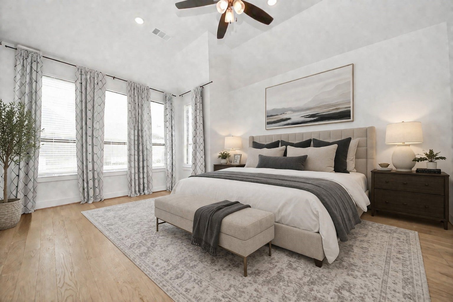 8906 Iron Forge Road, Missouri City, TX 77459 Primary suite overlooks the pool. *Virtually staged