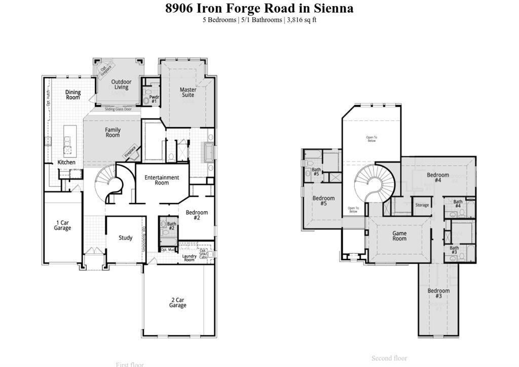 8906 Iron Forge Road, Missouri City, TX 77459 227 Floor Plan by Highland Homes