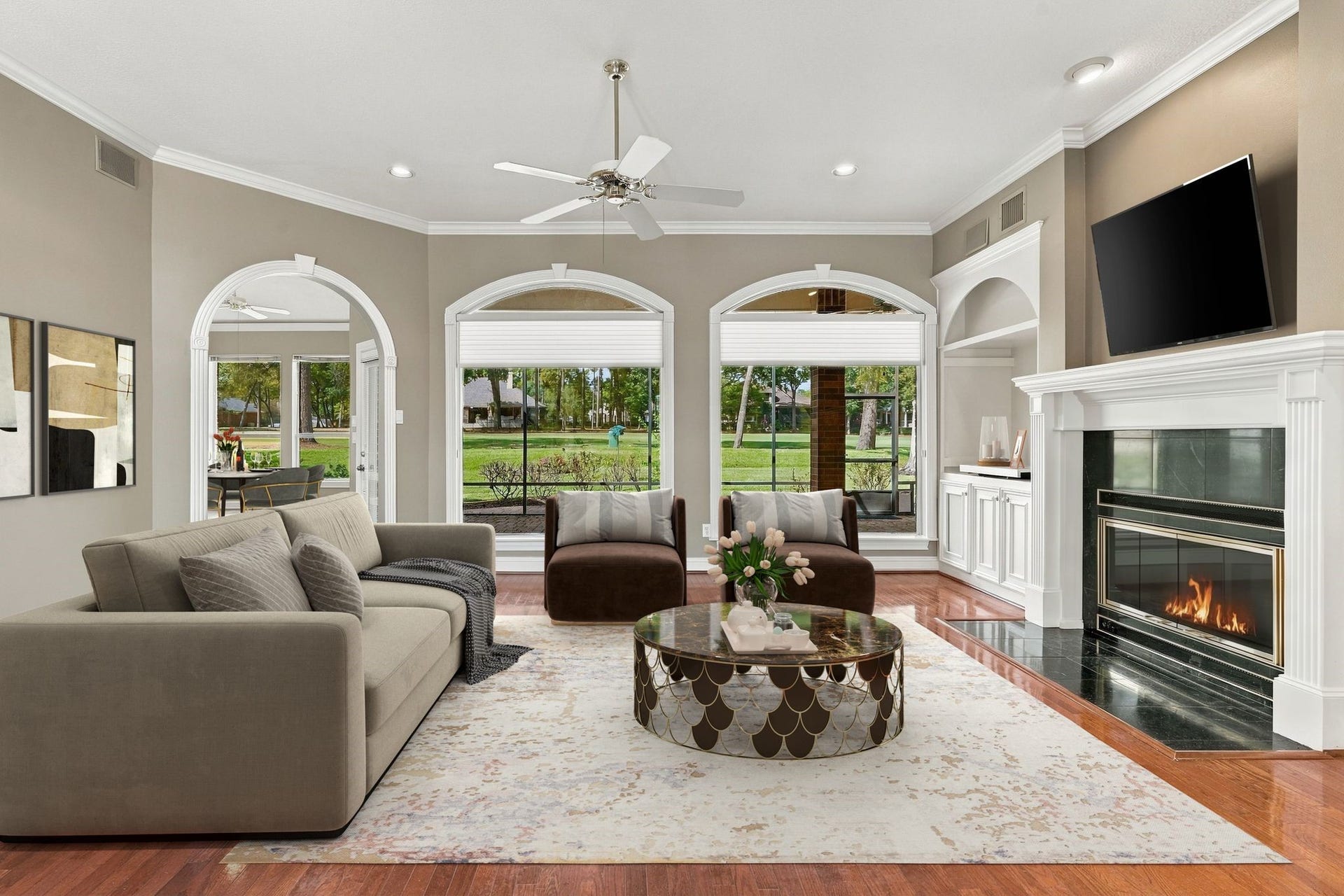 299 Wedgewood Drive, Montgomery, TX 77356 Large clear windows provide exceptional view from living room