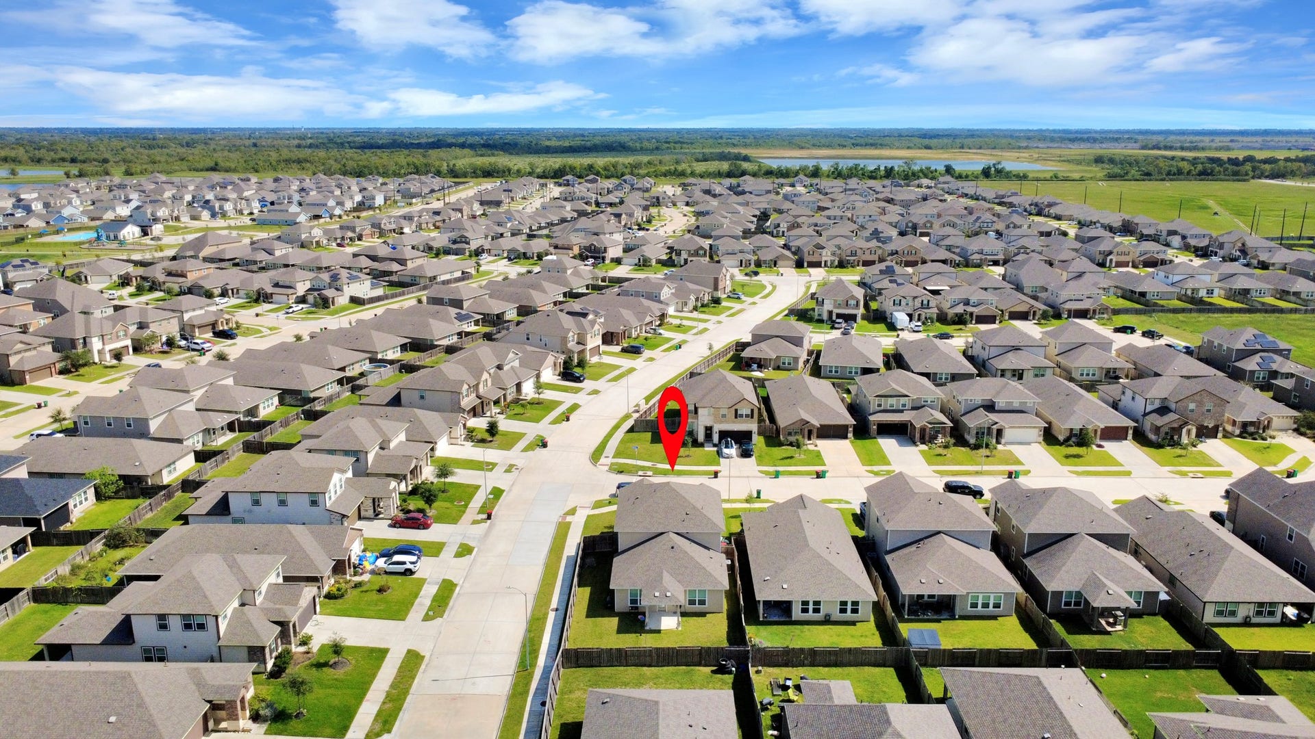 7202 Wilshire Court, Rosharon, TX 77583 Aerial view of the subdivision