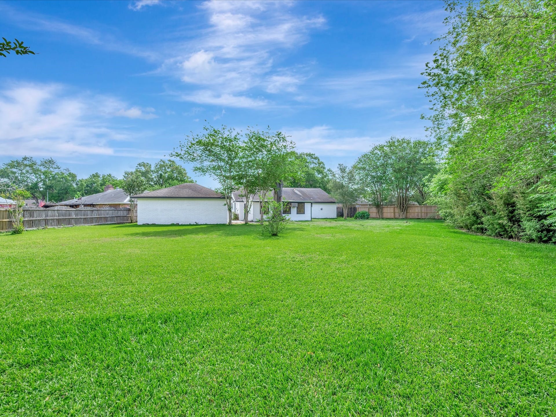 1003 Richvale Lane, Houston, TX 77062 The backyard is expansive and has so many possibilities.