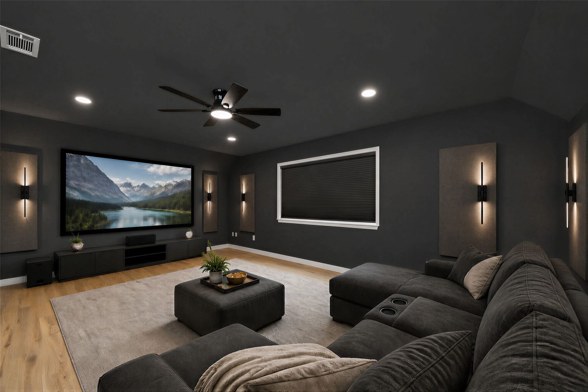 3234 Pebble Lake Drive, Sugar Land, TX 77479 Virtually staged - 5th bedroom as Home Theater