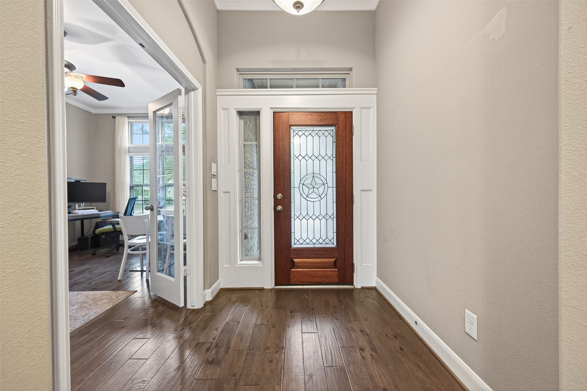 19610 Pecos Bend Court, Cypress, TX 77433 Welcome inside to the foyer with the oversized study and secondary bedroom as you enter