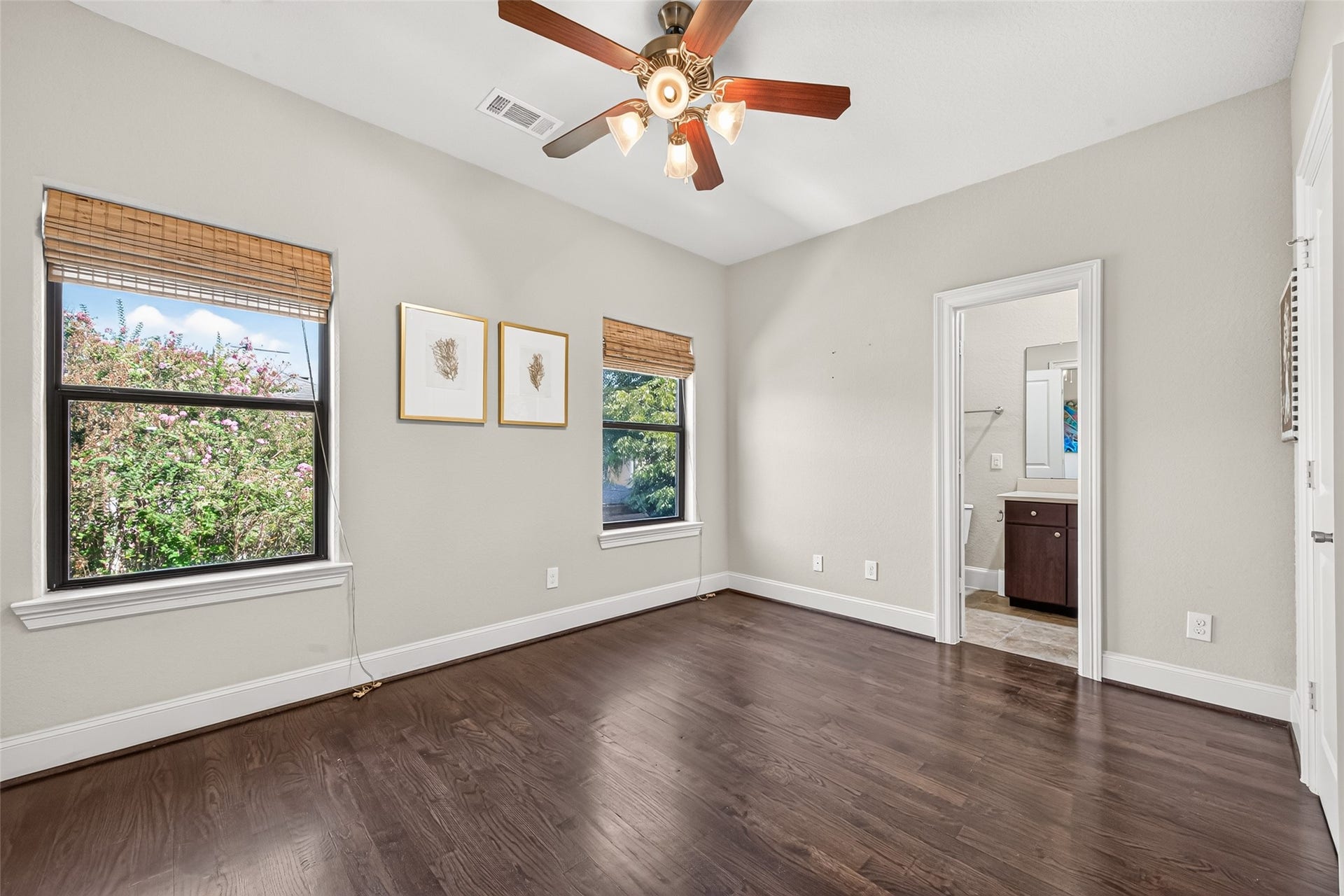 5930 Kiam Street, Houston, TX 77007 Another view BR #1 - Lovely window views over Backyard and Crepe Myrtle.