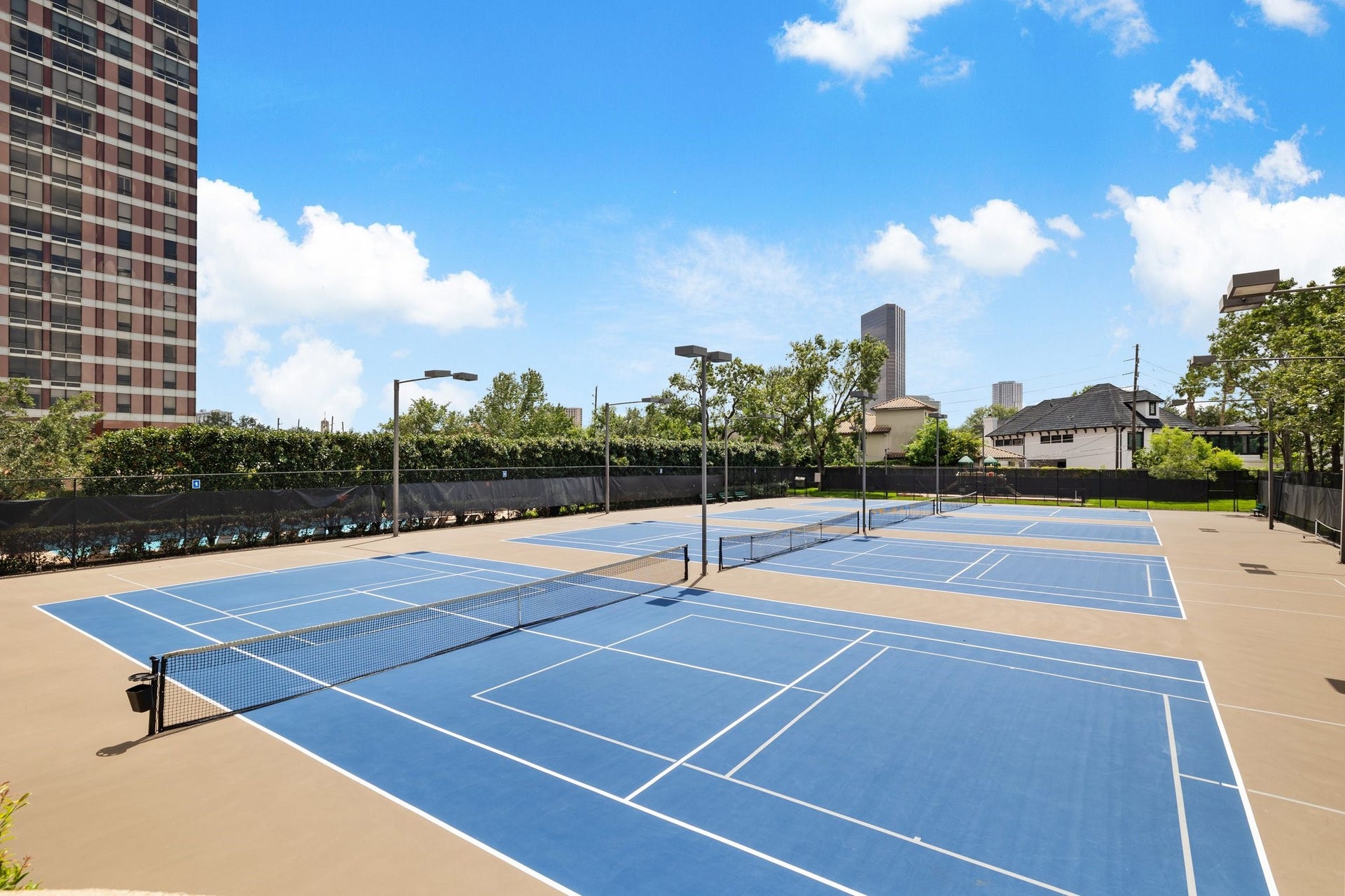 5100 San Felipe Street, #374E, Houston, TX 77056 Total of 4 tennis courts. Two tennis courts accommodate pickleball as well.