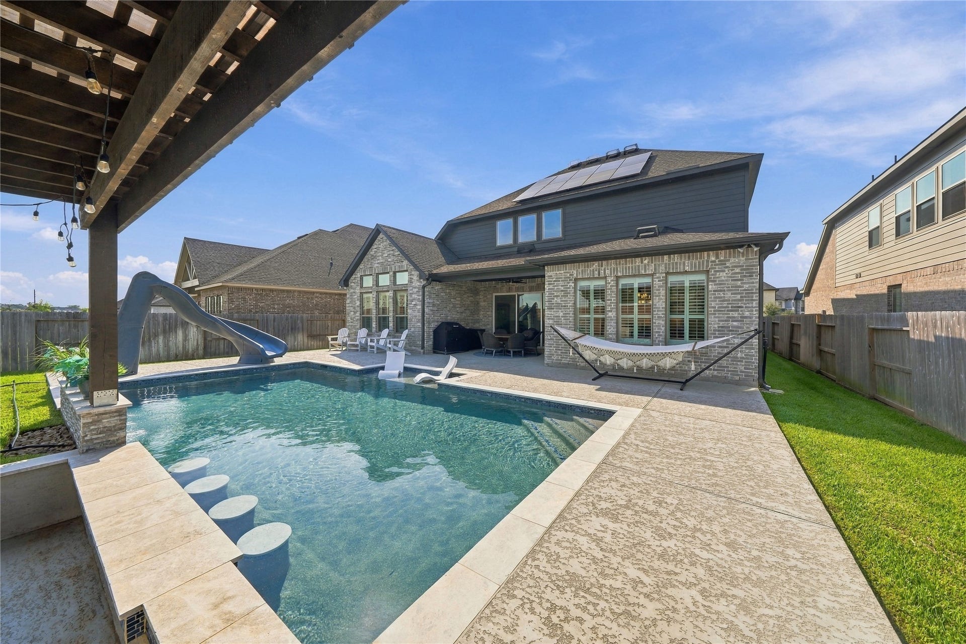 10511 Harvest Oak Court, Missouri City, TX 77459 This beautiful pool home fully equipped with a battery backup solar system and COMING SOON!