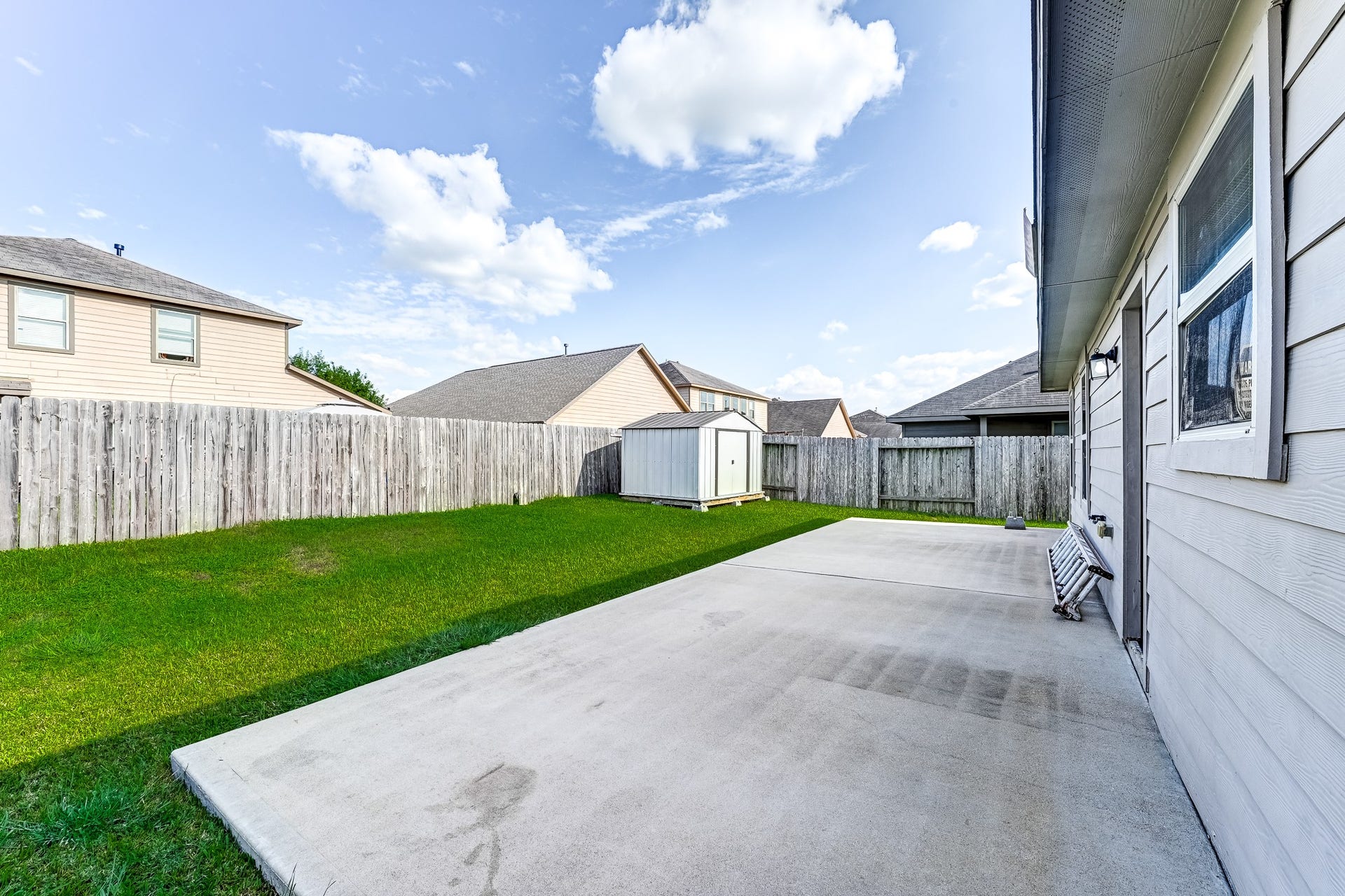 5426 Casa Batillo Drive, Katy, TX 77449 Backyard with patio for outdoor enjoyment