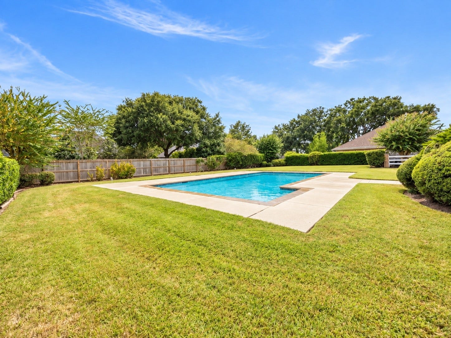 32719 Weybridge Street, Fulshear, TX 77441 Enjoy a private backyard. A place to play, plant a garden or relax. You have space for whatever you desire.