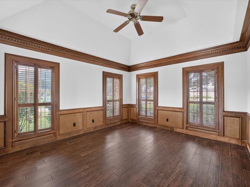 32719 Weybridge Street, Fulshear, TX 77441 An office space you have dreamed about. Beautiful wood molding and plantation shutters.