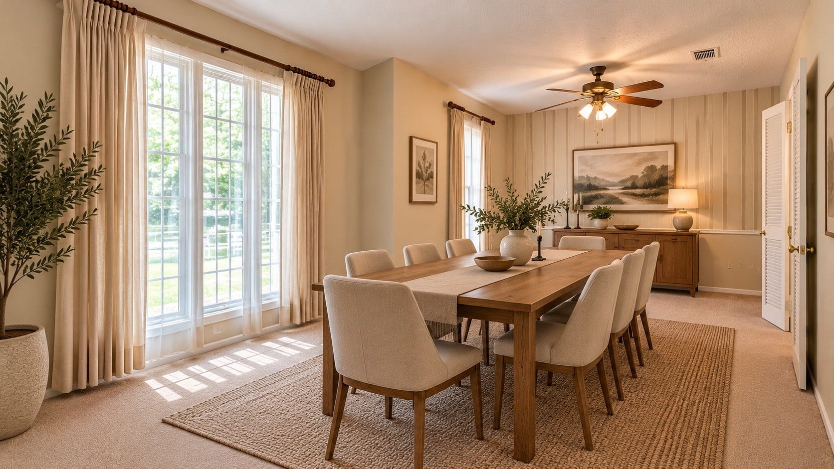 12314 Dorrance Lane, Meadows Place, TX 77477 Virtually staged dining area.