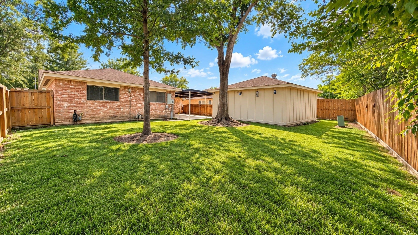 12314 Dorrance Lane, Meadows Place, TX 77477 Spacious backyard.