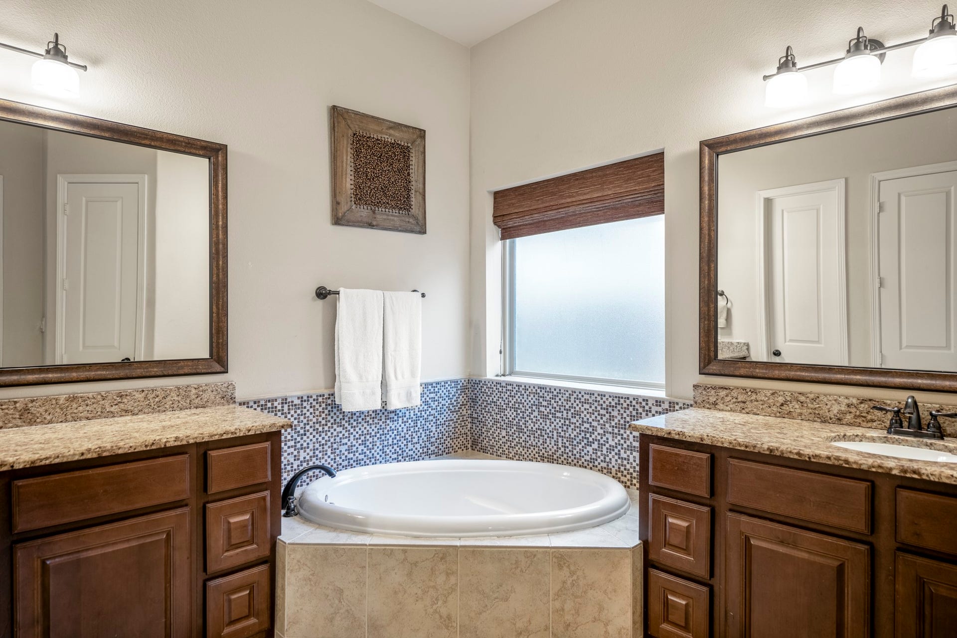 Double vanities give you plenty of room for your morning routine.