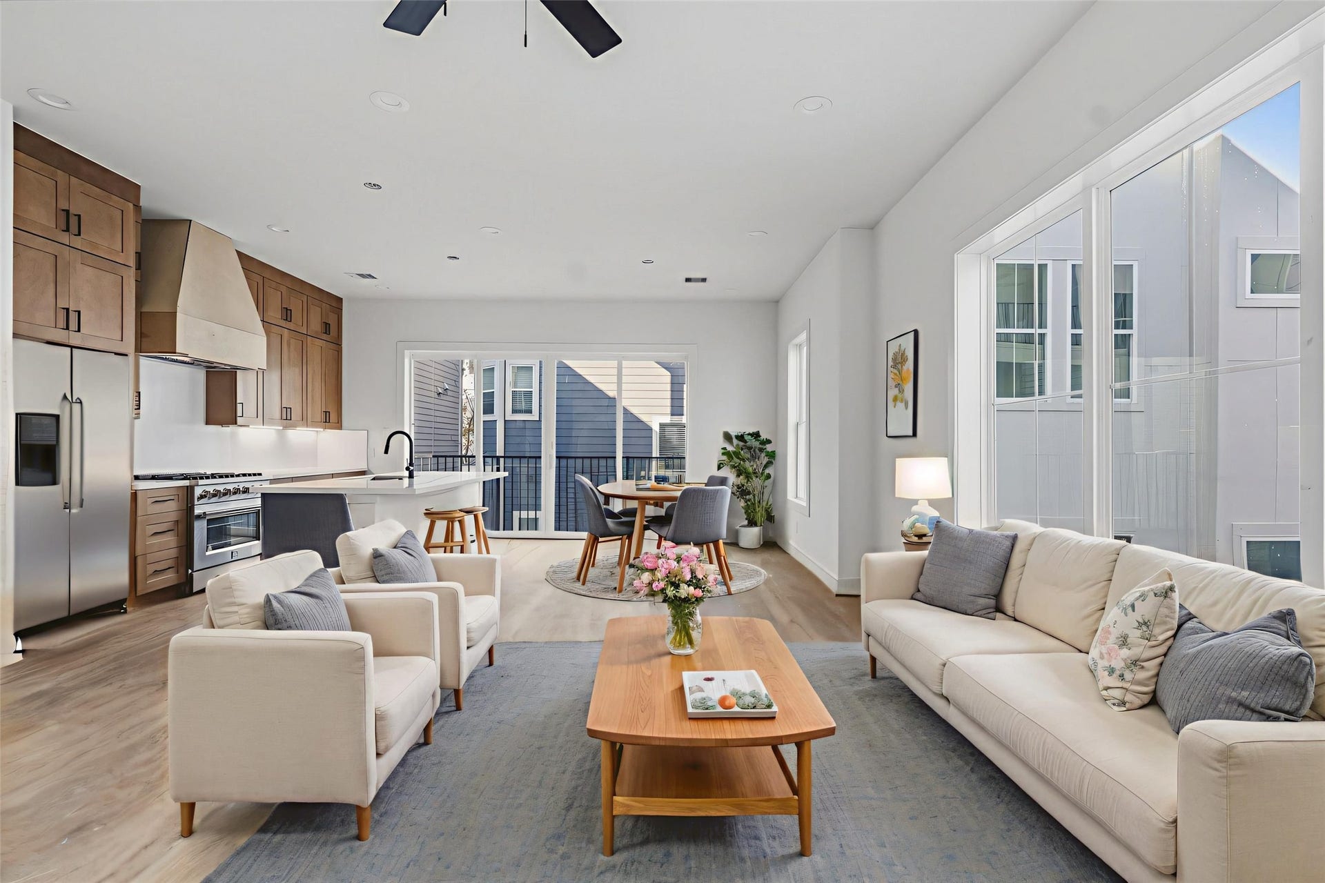Open concept living with Chef's kitchen