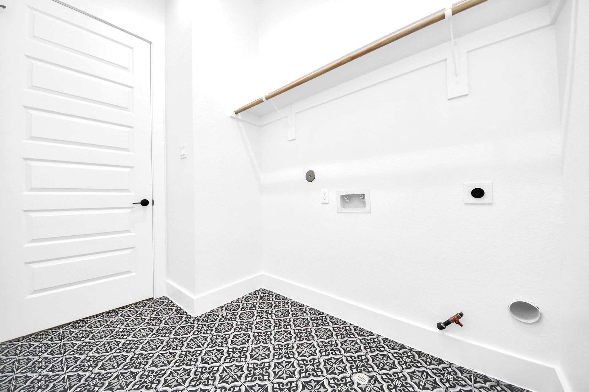 A dedicated laundry room keeps everyday tasks organized and conveniently separated from the living areas