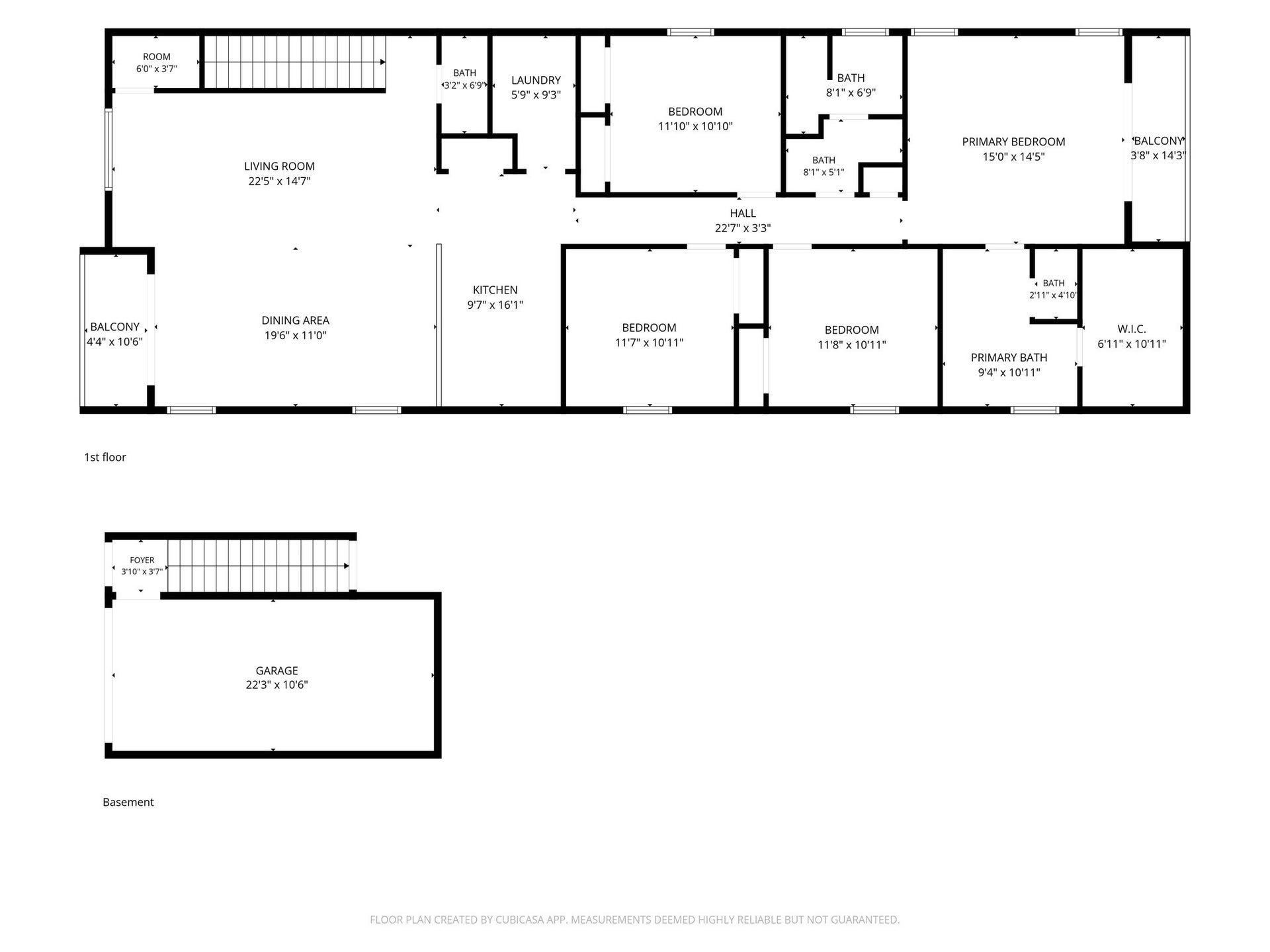 Unit Cs floor plan illustrates the impressive four-bedroom layout, open living areas, private balcony and attached garage.