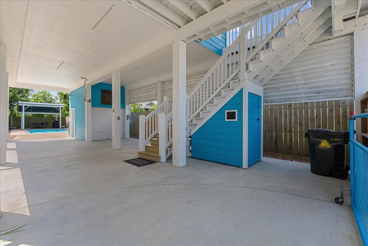 1012 22nd Street, #D, Dickinson, TX 77539 Ground level carport area