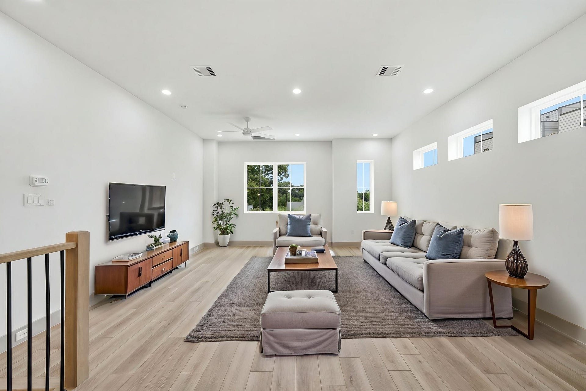 1116 Weiss Street, Houston, TX 77009 Welcome Home to 1116 Weiss! Virtually staged - Walk up to the second floor to the spacious Living Room. Plenty of windows letting in natural light!