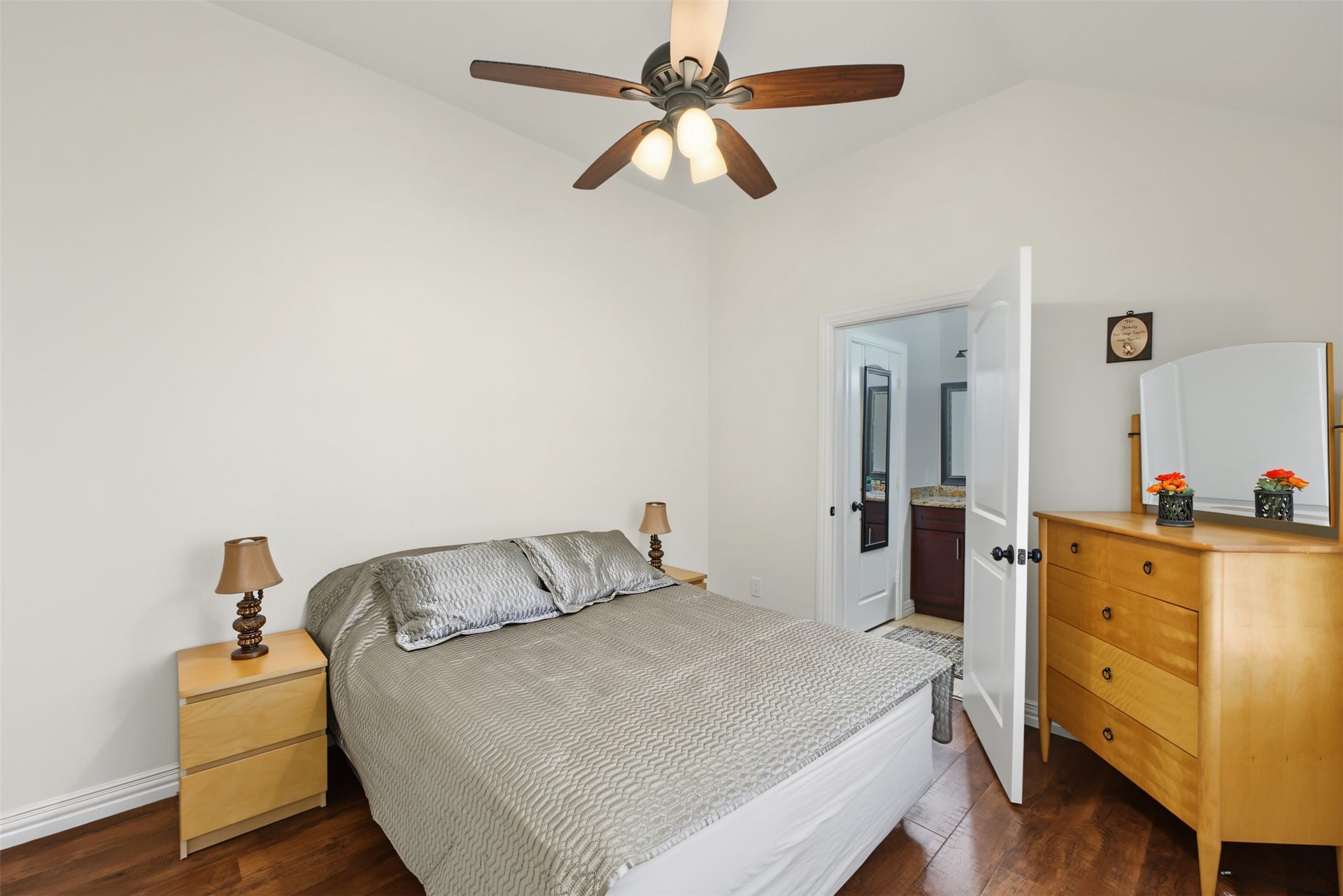 Third bedroom with private bathroom. Perfect for guests.