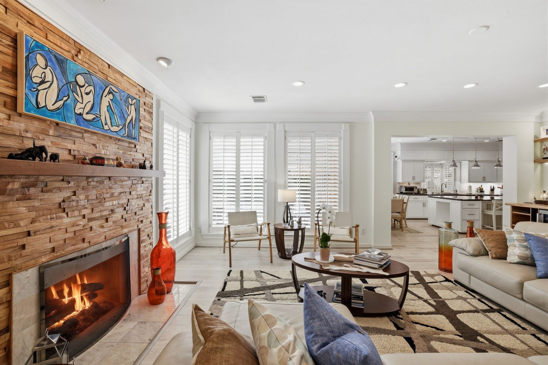 4519 Castlewood Street, Sugar Land, TX 77479 Another gorgeous view of the living area, looking on to the kitchen