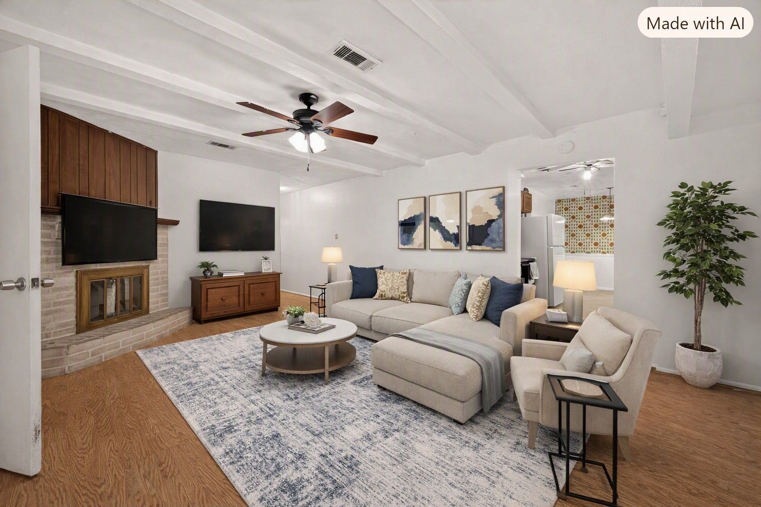 7742 Willow Mint Lane, Houston, TX 77086 virtually staged living area.