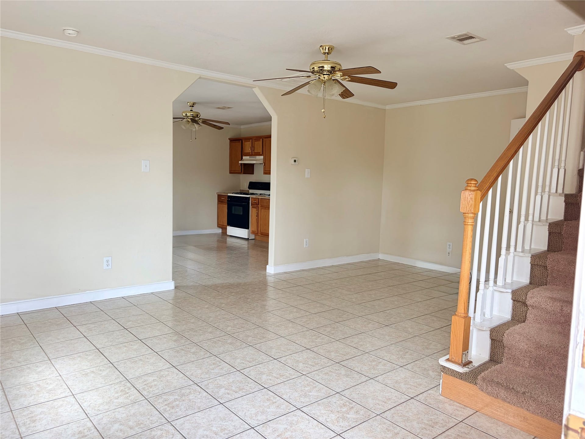 6615 Overlook Drive, Houston, TX 77041 Enter your living room with access to half bath downstairs for guests